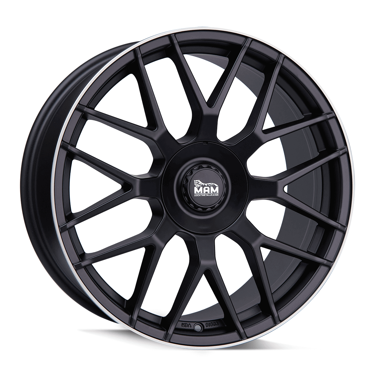 MAM GT1 Matt Black Lip Polish - 19x9.5 | 5x120 | +30 | 72.6mm