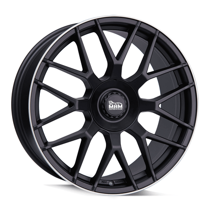 MAM GT1 Matt Black Lip Polish - 17x7.5 | 5x100 | +30 | 63.4mm