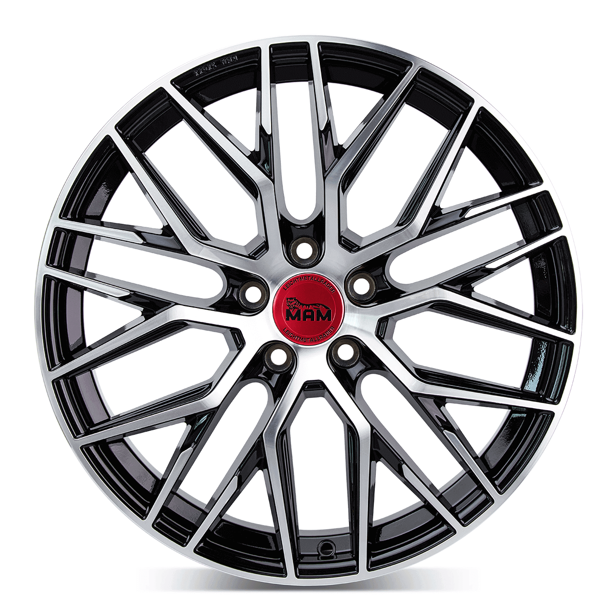 MAM RS4 Black Front Polish - 17x7.5 | 5x114.3 | +45 | 72.6mm