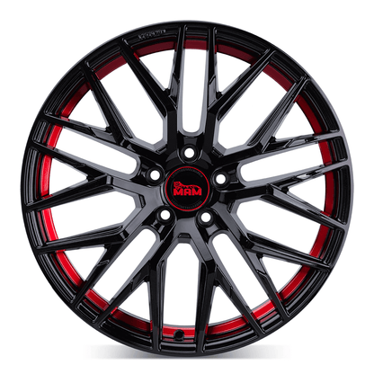 MAM RS4 Black Painted Red Inside - 18x8 | 5x108 | +45 | 72.6mm