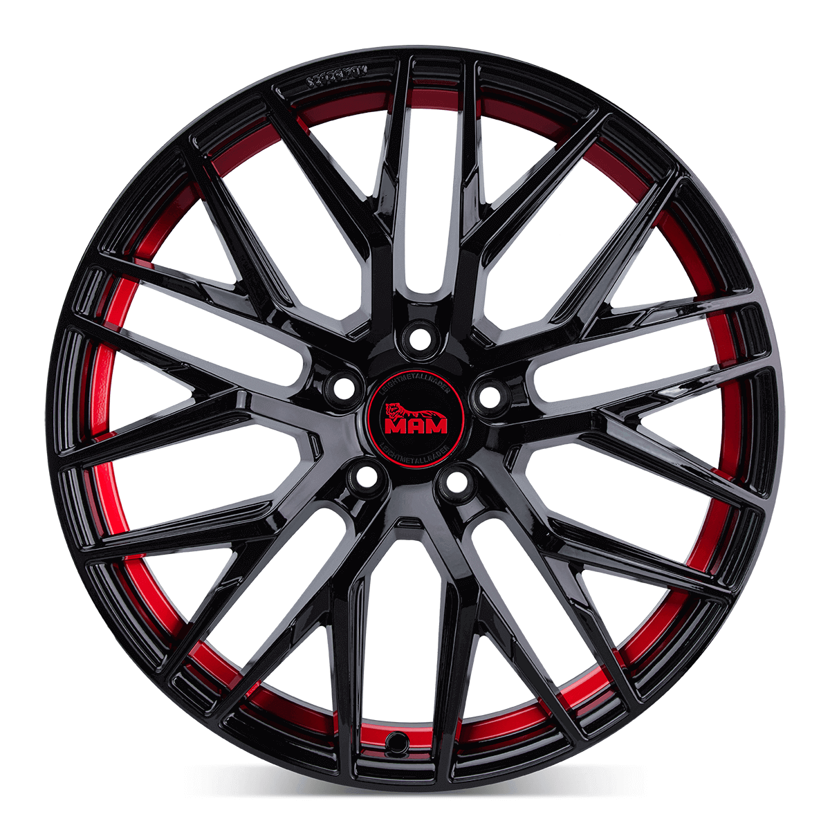 MAM RS4 Black Painted Red Inside - 18x8 | 5x112 | +45 | 72.6mm