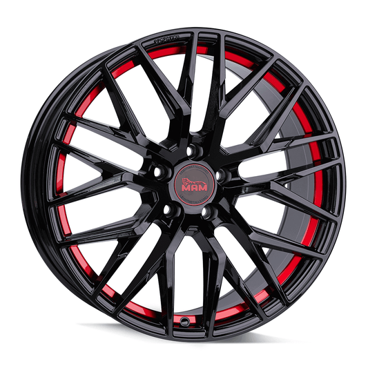 MAM RS4 Black Painted Red Inside - 18x8 | 5x108 | +45 | 72.6mm