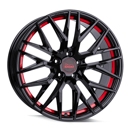 MAM RS4 Black Painted Red Inside - 18x8 | 5x120 | +35 | 72.6mm