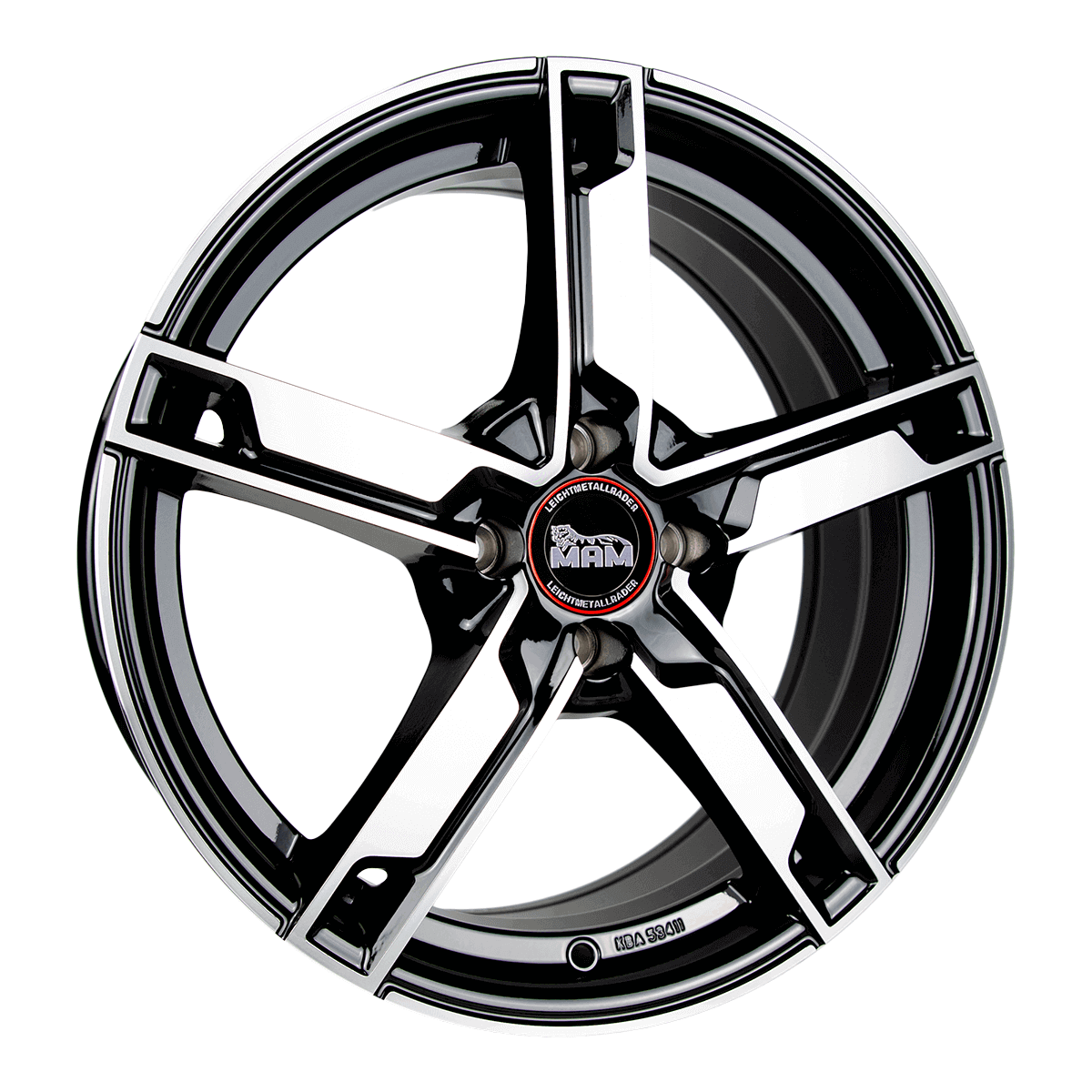 MAM W4 Black Front Polish - 18x7.5 | 5x112 | +44 | 66.6mm