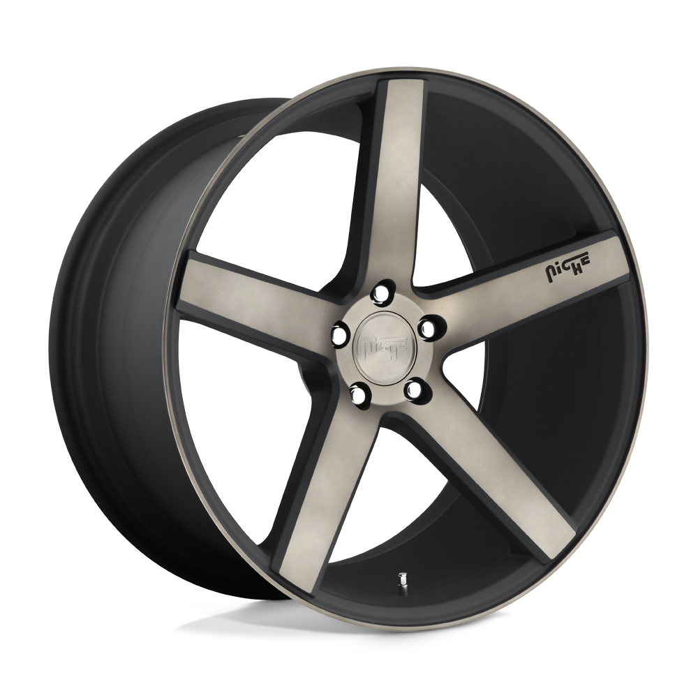 Felger-Niche-1PC-MILAN-SUV-Matte-Black-Machined-With-Double-Dark-Tint-22x9.5-5x127-et35-71.5