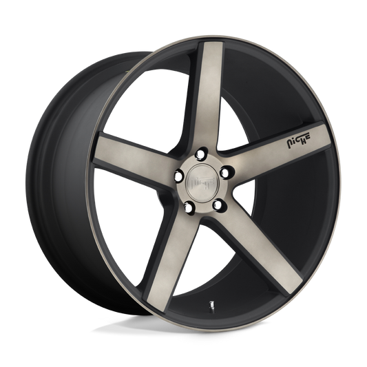 Felger-Niche-1PC-MILAN-SUV-Matte-Black-Machined-With-Double-Dark-Tint-22x9.5-5x127-et35-71.5