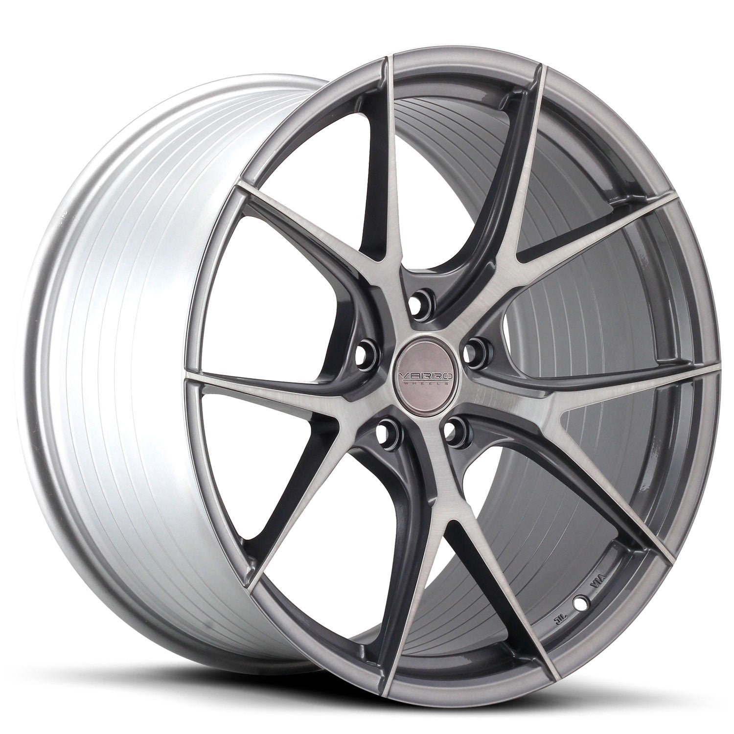 Varro-VD38X-Gloss-Titanium-Brushed-Face-Grey-20x10.5-66.5-wheels-rims-felger-Felghuset