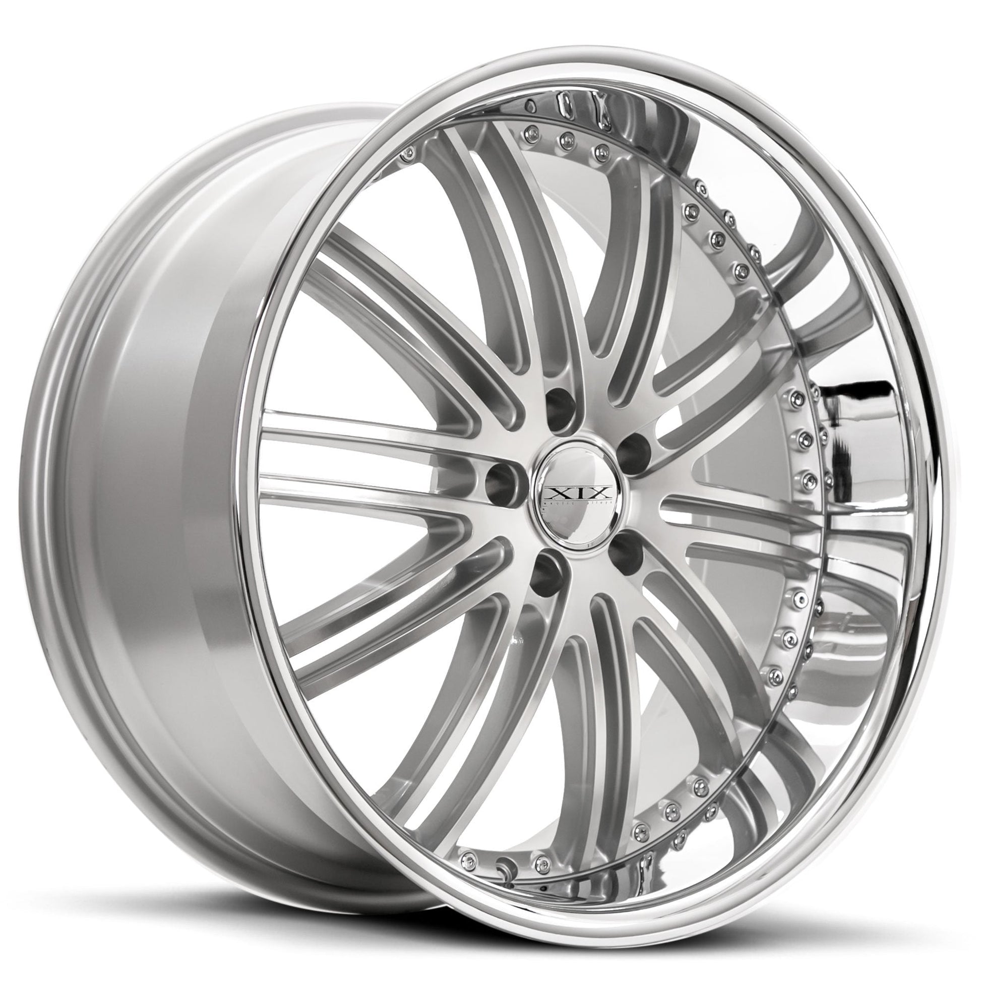 XIX-X23-Silver-Machined-with-Stainless-Steel-Lip-Silver-22x9-71.5-wheels-rims-felger-Felghuset