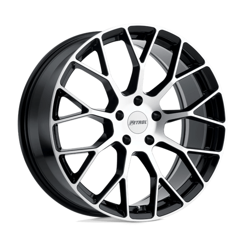 Felger-Petrol-P2B-Gloss-Black-W/-Machined-Face-20x8.5-5x112-40-72.10mm