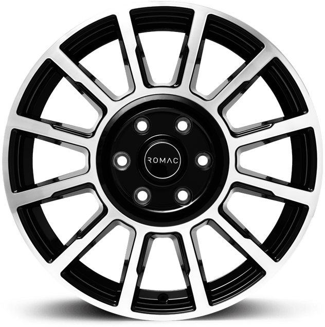 Romac Stealth Black/Polish - 18x7.5 | 6x120 | +50 | 74.6mm