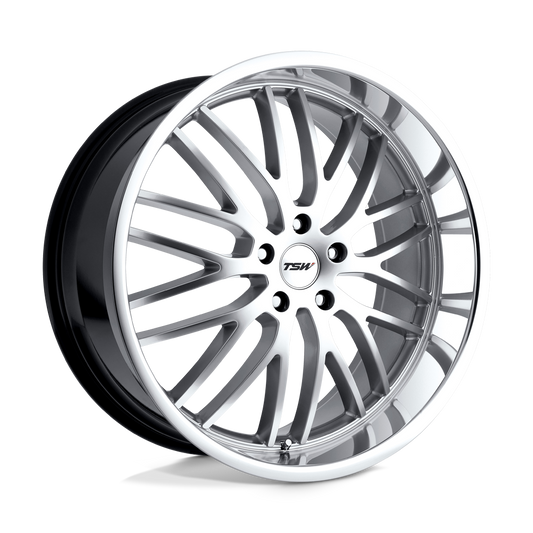 Felger-TSW-SNETTERTON-Hyper-Silver-W/-Mirror-Cut-Lip-19x8.5-5x112-et45-72.1